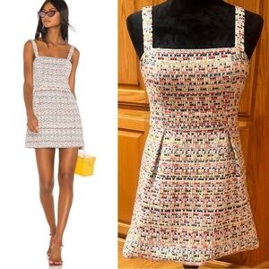 Song of Style x Revolve Trina Tweed Mini Dress in Rainbow Multi Size Small